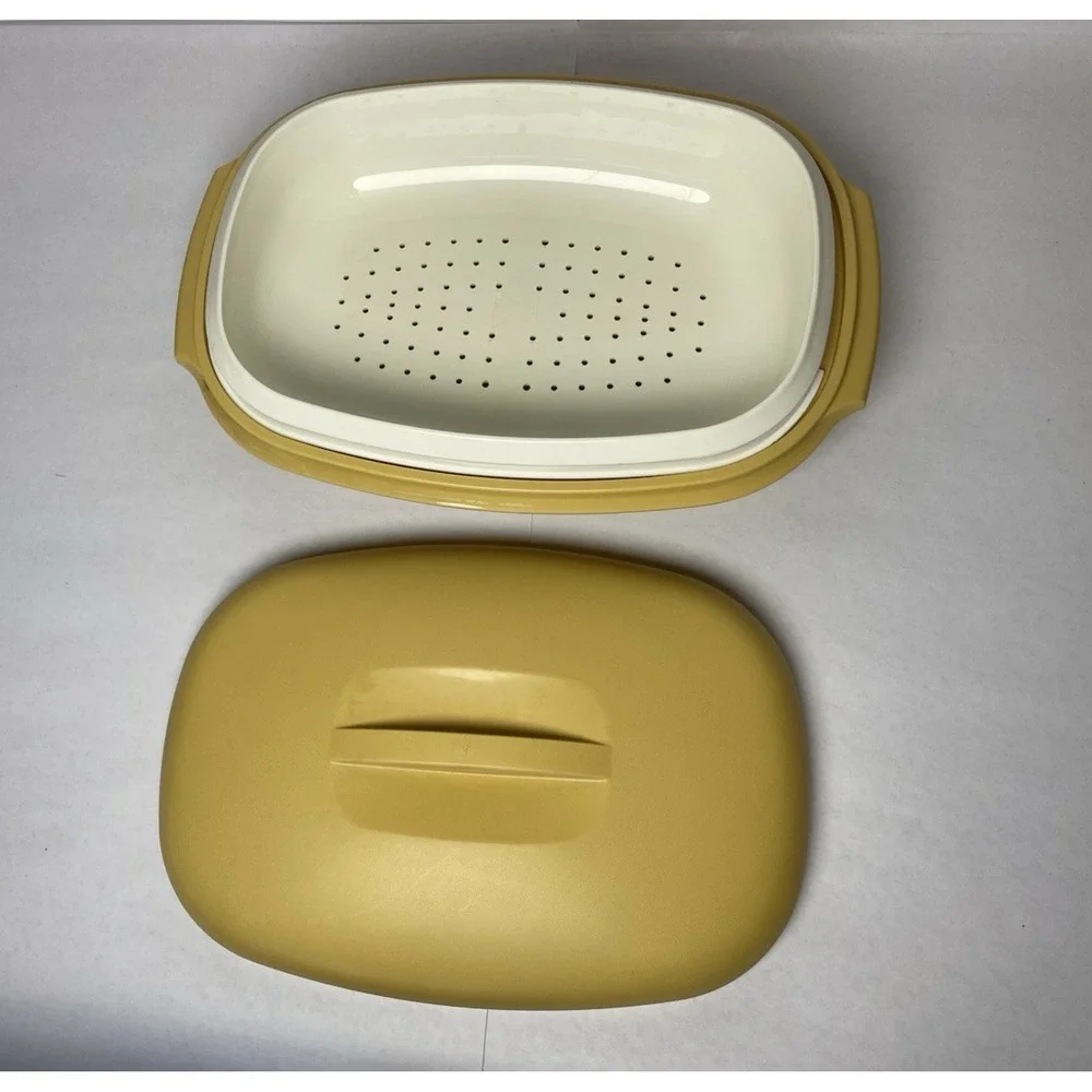 Tupperware Strainer Steamer w/ Lid 1273-3 1274-2 1275-6 -‎ 3 Piece Set